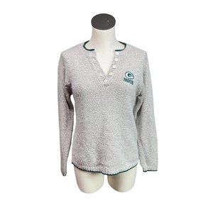 Vintage Tan & Green Knit Green Bay Packers Sweater Medium